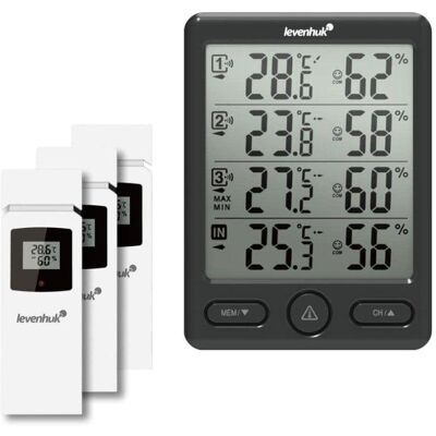 Station Météorologique Levenhuk Wezzer Plus LP20 avec 3 Capteurs Sans Fil - Publicité Station Météorologique Levenhuk Wezzer Plus LP20 avec 3 Capteurs Sans Fil - Publicité