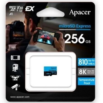 Carte microSD Apacer microSD Express 256GB UHS-I 810MB/s Classe 10 V30 - Publicité Carte microSD Apacer microSD Express 256GB UHS-I 810MB/s Classe 10 V30 - Publicité