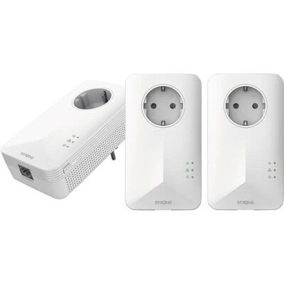 Adaptateur Powerline Triple Pack Strong Powerline 1000 Gigabit - Publicité Adaptateur Powerline Triple Pack Strong Powerline 1000 Gigabit - Publicité