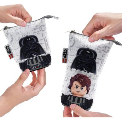 Trousse Flexible Star Wars LEGO Darth Vader Polyester Gris Vert - Publicité Trousse Flexible Star Wars LEGO Darth Vader Polyester Gris Vert - Publicité