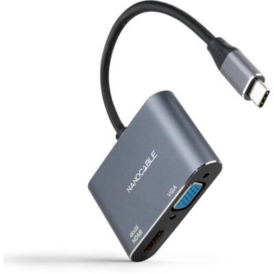 Nanocable Convertisseur HDMI Femelle vers VGA Femelle 15 cm Gris - Publicité Nanocable Convertisseur HDMI Femelle vers VGA Femelle 15 cm Gris - Publicité