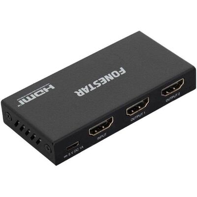 Repartiteur HDMI 1x2 Fonestar FO-22S2ED 4K@60Hz - Publicité Repartiteur HDMI 1x2 Fonestar FO-22S2ED 4K@60Hz - Publicité