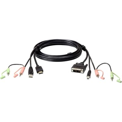 Cable KVM ATEN HDMI a DVI-D USB con audio 1,8 m Negro - Publicité Cable KVM ATEN HDMI a DVI-D USB con audio 1,8 m Negro - Publicité
