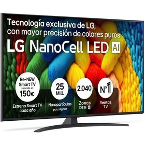 TV LG NanoCell 55NANO81A6A 55" 4K UltraHD 60Hz Smart TV WebOS HDR10 AI Upscaling - Publicité TV LG NanoCell 55NANO81A6A 55" 4K UltraHD 60Hz Smart TV WebOS HDR10 AI Upscaling - Publicité