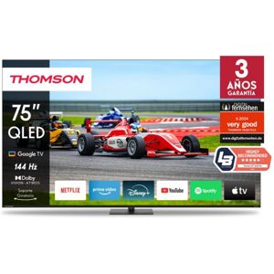 Téléviseur Thomson Q70 75" QLED Pro Smart TV 4K Google TV Wifi Gris - Publicité Téléviseur Thomson Q70 75" QLED Pro Smart TV 4K Google TV Wifi Gris - Publicité