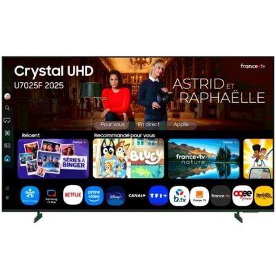 TV Samsung LED TU50U7025FK 50" 4K UltraHD 50Hz Smart TV Tizen HDR10+ Bluetooth - Publicité TV Samsung LED TU50U7025FK 50" 4K UltraHD 50Hz Smart TV Tizen HDR10+ Bluetooth - Publicité