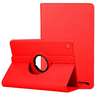Fausse en Cuir Rouge pour Samsung Galaxy Tab A7 Lite T220 T225 - Étui de Tablette - Publicité Fausse en Cuir Rouge pour Samsung Galaxy Tab A7 Lite T220 T225 - Étui de Tablette - Publicité