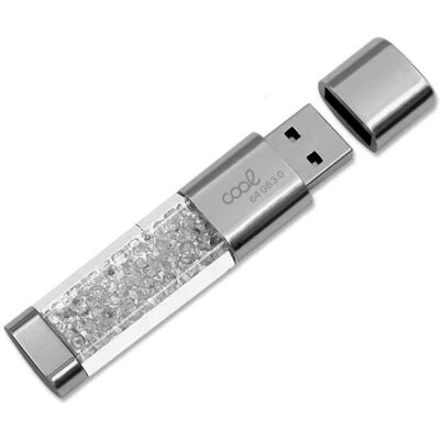 Clé USB 3.0 Cool Crystal 64 Go Blanc - Publicité Clé USB 3.0 Cool Crystal 64 Go Blanc - Publicité