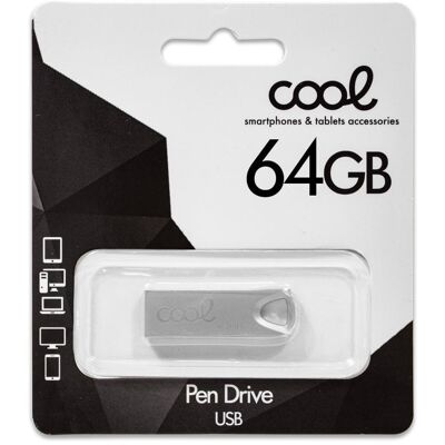 Cool Clé USB 64GB 2.0 Metal - Publicité Cool Clé USB 64GB 2.0 Metal - Publicité