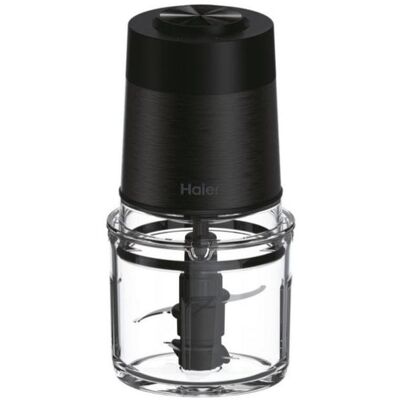 Hachoir électrique Haier HCH5B1 011 0,5L verre inox double vitesse noir - Publicité Hachoir électrique Haier HCH5B1 011 0,5L verre inox double vitesse noir - Publicité