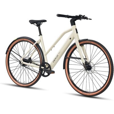 Vélo électrique urbain Deruiz Turmali S 2025 28 pouces 360 Wh Moteur roue arrière 250 W 35 Nm Blanc - Publicité Vélo électrique urbain Deruiz Turmali S 2025 28 pouces 360 Wh Moteur roue arrière 250 W 35 Nm Blanc - Publicité