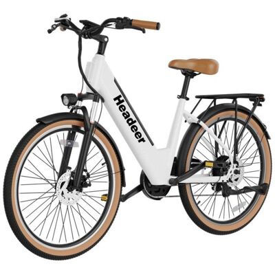 Vélo Électrique Headeer Bd26195 - Moteur 350W Batterie 48V11.5ah 26" Freins à Disque - Blanc - Publicité Vélo Électrique Headeer Bd26195 - Moteur 350W Batterie 48V11.5ah 26" Freins à Disque - Blanc - Publicité