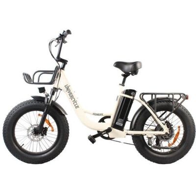 Vélo Électrique Univercycle B5 250W 48V13Ah 20 Pouces Frein à Disque Hydraulique Blanc - Publicité Vélo Électrique Univercycle B5 250W 48V13Ah 20 Pouces Frein à Disque Hydraulique Blanc - Publicité