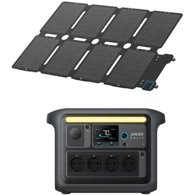 Station d'énergie Anker SOLIX C1000X 1056Wh 4 ports AC 2 USB-A 2 USB-C Batterie LiFePO4 Chargeur solaire Écran LCD Application Wi-Fi Bluetooth - Publicité Station d'énergie Anker SOLIX C1000X 1056Wh 4 ports AC 2 USB-A 2 USB-C Batterie LiFePO4 Chargeur solaire Écran LCD Application Wi-Fi Bluetooth - Publicité