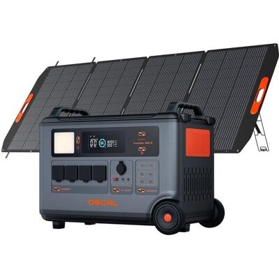 Station d'energie OSCAL Powermax3600se 3600Wh 14 ports Batterie LiFePO4 Panneaux solaires Contrôle intelligent - Publicité Station d'energie OSCAL Powermax3600se 3600Wh 14 ports Batterie LiFePO4 Panneaux solaires Contrôle intelligent - Publicité
