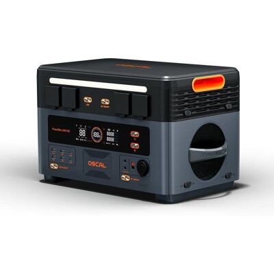 Station d'énergie Oscal Powermax2400se 2016Wh 2400W 8 ports Batterie LiFePO4 Charge solaire rapide - Publicité Station d'énergie Oscal Powermax2400se 2016Wh 2400W 8 ports Batterie LiFePO4 Charge solaire rapide - Publicité