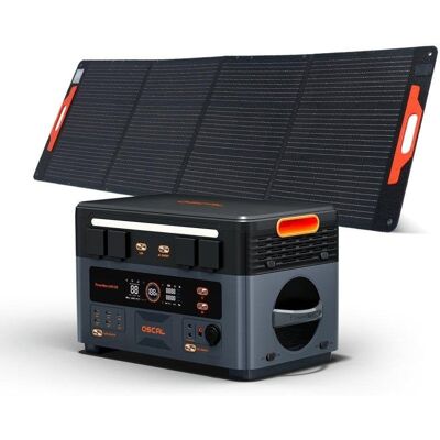 Station d'énergie Oscal Powermax2400se 2016Wh 2400W 1 panneau solaire 200W Batterie LiFePO4 - Publicité Station d'énergie Oscal Powermax2400se 2016Wh 2400W 1 panneau solaire 200W Batterie LiFePO4 - Publicité