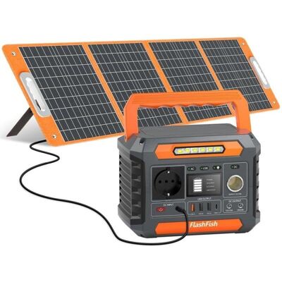 Station d'énergie Flashfish P66a 144,3Wh 200W 230V 3 ports USB Chargeur solaire - Publicité Station d'énergie Flashfish P66a 144,3Wh 200W 230V 3 ports USB Chargeur solaire - Publicité