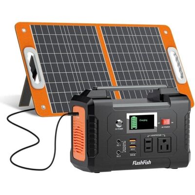 Station d'énergie Flashfish E200 408Wh 2 ports AC 2 ports DC 3 ports USB Chargeur solaire - Publicité Station d'énergie Flashfish E200 408Wh 2 ports AC 2 ports DC 3 ports USB Chargeur solaire - Publicité