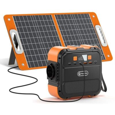 Station d'énergie Flashfish A101 98Wh 6 ports AC/DC/USB Li-ion Panneau solaire 60W - Publicité Station d'énergie Flashfish A101 98Wh 6 ports AC/DC/USB Li-ion Panneau solaire 60W - Publicité