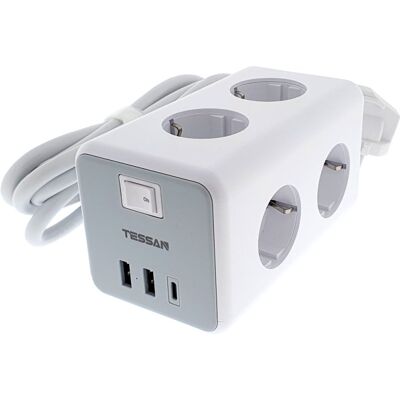osca-connect Multiprise Osca Connect 6 prises 16 A USB A et USB C, câble de 2 mètres, 3600 W - Publicité osca-connect Multiprise Osca Connect 6 prises 16 A USB A et USB C, câble de 2 mètres, 3600 W - Publicité