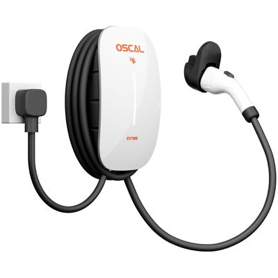 Chargeur mural intelligent Oscal Ev7000 pour véhicules électriques (prise européenne) avec accès par carte RFID et contrôle par application. Publicité Chargeur mural intelligent Oscal Ev7000 pour véhicules électriques (prise européenne) avec accès par carte RFID et contrôle par application. Publicité