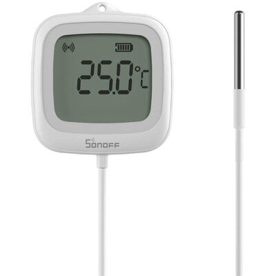Thermomètre Sonoff Zigbee IP65 écran LCD 2.2" avec sonde 1,5 m blanc - Publicité Thermomètre Sonoff Zigbee IP65 écran LCD 2.2" avec sonde 1,5 m blanc - Publicité
