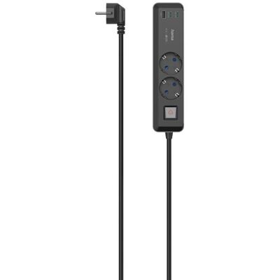 Multiprise Hama 00223188 2 prises 3 USB-A/C 65 W avec interrupteur et protection - Publicité Multiprise Hama 00223188 2 prises 3 USB-A/C 65 W avec interrupteur et protection - Publicité