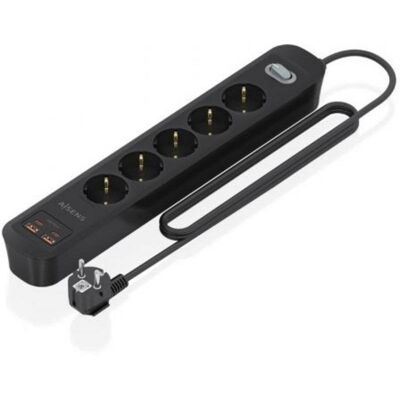 Multiprise Aisens ASPS-2A2C15-BK 5 Prises 2 USB-A 2 USB-C avec Protection et Interrupteur - Publicité Multiprise Aisens ASPS-2A2C15-BK 5 Prises 2 USB-A 2 USB-C avec Protection et Interrupteur - Publicité