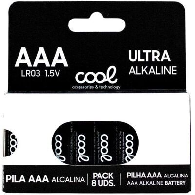 Pile Alcaline AAA LR03 COOL Pack 8 uds - Publicité Pile Alcaline AAA LR03 COOL Pack 8 uds - Publicité