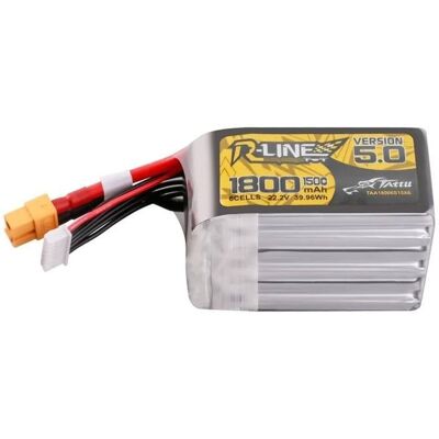 Batterie Lipo Tattu R-Line Version 5.0 1800mAh 22.2V 150C 6S avec connecteur XT60 - Publicité Batterie Lipo Tattu R-Line Version 5.0 1800mAh 22.2V 150C 6S avec connecteur XT60 - Publicité