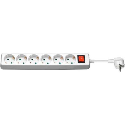 Multiprise MicroConnect GRU0065W 6 prises avec interrupteur 5 m intérieur blanc - Publicité Multiprise MicroConnect GRU0065W 6 prises avec interrupteur 5 m intérieur blanc - Publicité