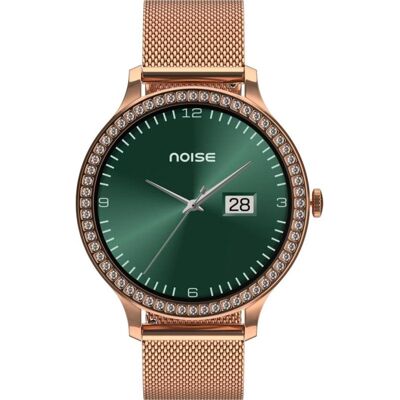 NoiseFit Diva Araya Bluetooth 1,28" Rosegold Taille Unique IP68 SpO2 Cardio - Publicité NoiseFit Diva Araya Bluetooth 1,28" Rosegold Taille Unique IP68 SpO2 Cardio - Publicité