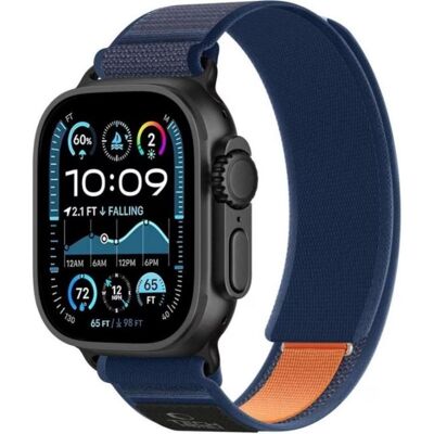 Bracelet Nylon Tech-Protect Elite Apple Watch SE 3/Ultra Bleu Marine Orange - Publicité Bracelet Nylon Tech-Protect Elite Apple Watch SE 3/Ultra Bleu Marine Orange - Publicité
