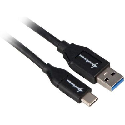 Câble USB 3.2 Gen 2 Sharkoon - USB-A à USB-C - 1m - Noir - Publicité Câble USB 3.2 Gen 2 Sharkoon - USB-A à USB-C - 1m - Noir - Publicité