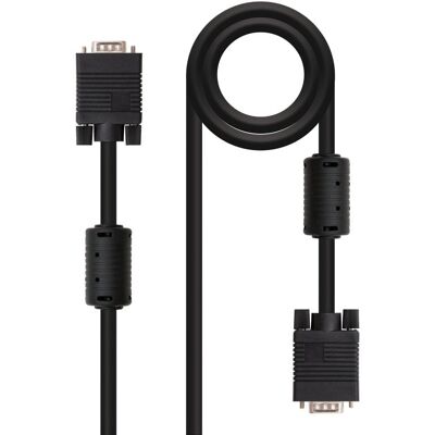 Nanocable Cable SVGA con Ferrita HPDB15 Macho/Macho 15m Negro - Publicité Nanocable Cable SVGA con Ferrita HPDB15 Macho/Macho 15m Negro - Publicité