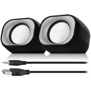 Eminent EM3513 - Haut-parleurs stéréo 2.0 compacts pour PC/Ordinateur portable - Noir - Publicité Eminent EM3513 - Haut-parleurs stéréo 2.0 compacts pour PC/Ordinateur portable - Noir - Publicité