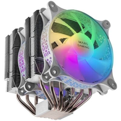 mars-gaming Mars Gaming MCPU-XT ARGB Dual CPU Fan 120mm Blanc - Publicité mars-gaming Mars Gaming MCPU-XT ARGB Dual CPU Fan 120mm Blanc - Publicité