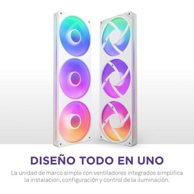 Ventilateurs supplémentaires NZXT F360 RGB Core 360 mm blancs - Publicité Ventilateurs supplémentaires NZXT F360 RGB Core 360 mm blancs - Publicité