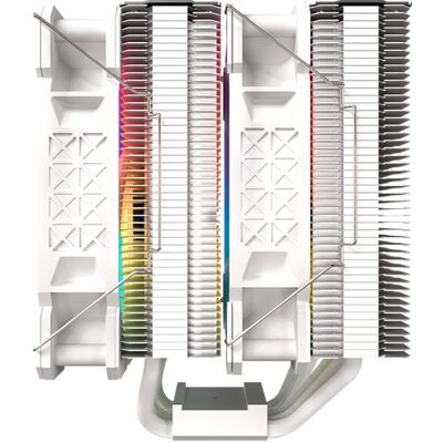 Refroidissement Air Nfortec Socket Intel LGA1700 AMD AM5 2x120mm Sculptor X2 ARGB Blanc - Publicité Refroidissement Air Nfortec Socket Intel LGA1700 AMD AM5 2x120mm Sculptor X2 ARGB Blanc - Publicité