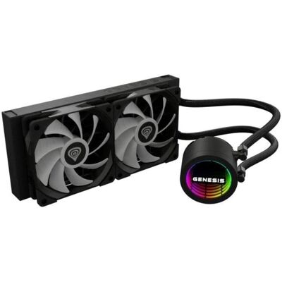 Refrigeration Liquide Genesis NLG-2319 2 Ventilateurs RGB Multicolore Noir - Publicité Refrigeration Liquide Genesis NLG-2319 2 Ventilateurs RGB Multicolore Noir - Publicité