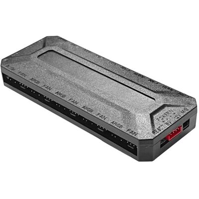 Contrôleur ARGB Nfortec Controller Hub 12 ports ARGB 10 PWM télécommande - Publicité Contrôleur ARGB Nfortec Controller Hub 12 ports ARGB 10 PWM télécommande - Publicité