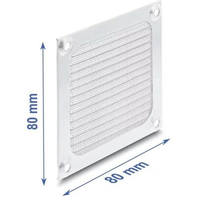 Grille de ventilateur Delock 80x80 mm métal argenté - Publicité Grille de ventilateur Delock 80x80 mm métal argenté - Publicité