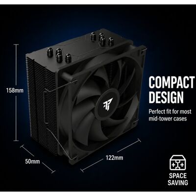 Tempest Cooler 4Pipes Noir Ventilateur CPU 120mm Noir - Publicité Tempest Cooler 4Pipes Noir Ventilateur CPU 120mm Noir - Publicité