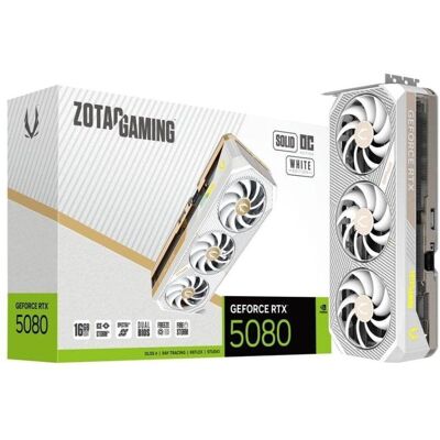 Carte Graphique Zotac GeForce RTX 5080 SOLID OC 16GB GDDR7 Reflex 2 RTX AI DLSS4 - Publicité Carte Graphique Zotac GeForce RTX 5080 SOLID OC 16GB GDDR7 Reflex 2 RTX AI DLSS4 - Publicité