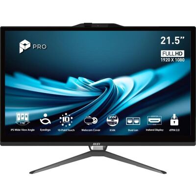 PC Tout-en-un MSI Pro AP222T 14MA-613EU Intel Core i3-14100 8Go 512Go SSD UHD 730 21.5" Windows 11 Home Écran tactile - Publicité PC Tout-en-un MSI Pro AP222T 14MA-613EU Intel Core i3-14100 8Go 512Go SSD UHD 730 21.5" Windows 11 Home Écran tactile - Publicité