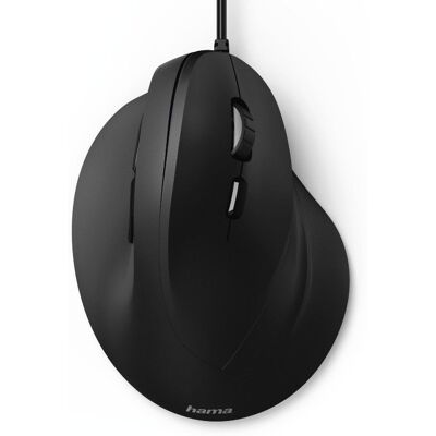 Hama EMC-500 Souris Optique Ergonomique 1800DPI Noir - Publicité Hama EMC-500 Souris Optique Ergonomique 1800DPI Noir - Publicité