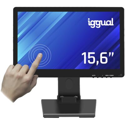 Écran tactile iggual 15,6″ HD+ Capacitif LCD 75 Hz Noir VGA HDMI USB Windows/Linux - Publicité Écran tactile iggual 15,6″ HD+ Capacitif LCD 75 Hz Noir VGA HDMI USB Windows/Linux - Publicité