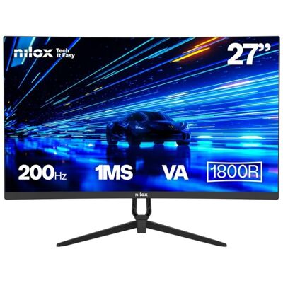 nilox Moniteur NXM27CRV2001 27" Curved VA Full HD 200Hz 1ms HDMI DP - Publicité nilox Moniteur NXM27CRV2001 27" Curved VA Full HD 200Hz 1ms HDMI DP - Publicité