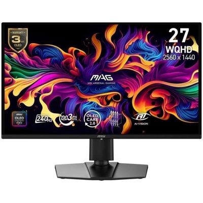 Écran PC MSI MAG 274QP QD-OLED X24 27" WQHD 240Hz QD-OLED HDR 0,03ms - Publicité Écran PC MSI MAG 274QP QD-OLED X24 27" WQHD 240Hz QD-OLED HDR 0,03ms - Publicité